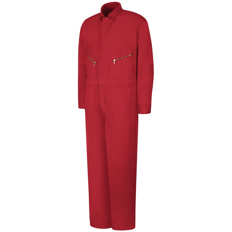 Red Kap mens Zip-front Cotton overalls and coveralls workwear apparel, Red, 36 US - Image 2